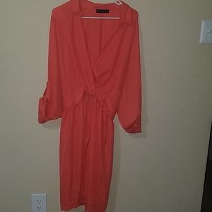 Fashion to Figure coral long wrap top